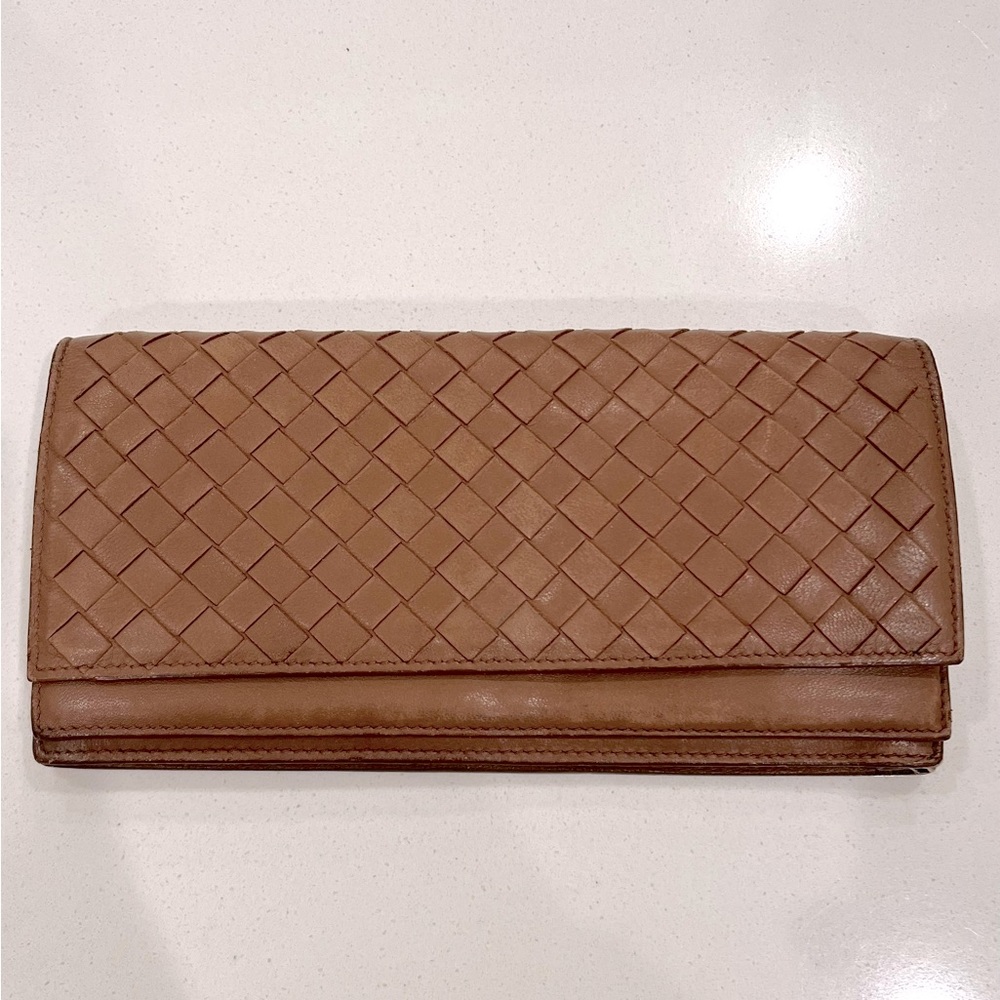Bottega veneta intrecciato wallet, Brown color